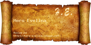 Hers Evelina névjegykártya